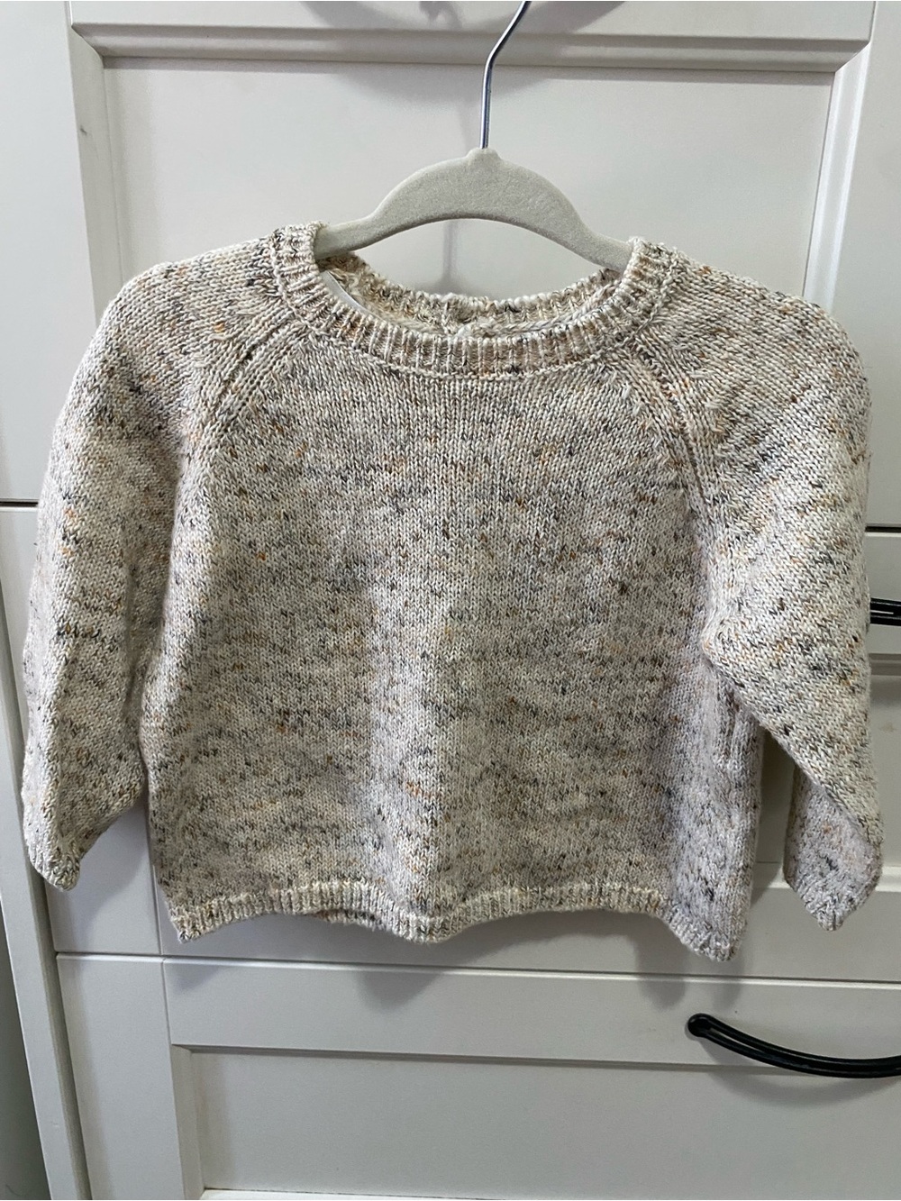 Zara Cream Speckled Crewneck Sweater